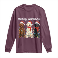 Funny Merry Woofmas Long Sleeve Shirt Labrador Funny Christmas Dog Lover Gift - Wonder Print Shop