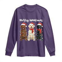 Funny Merry Woofmas Long Sleeve Shirt Labrador Funny Christmas Dog Lover Gift - Wonder Print Shop
