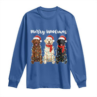 Funny Merry Woofmas Long Sleeve Shirt Labrador Funny Christmas Dog Lover Gift - Wonder Print Shop