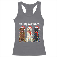 Funny Merry Woofmas Racerback Tank Top Labrador Funny Christmas Dog Lover Gift - Wonder Print Shop