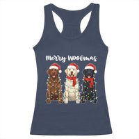 Funny Merry Woofmas Racerback Tank Top Labrador Funny Christmas Dog Lover Gift - Wonder Print Shop