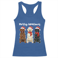 Funny Merry Woofmas Racerback Tank Top Labrador Funny Christmas Dog Lover Gift - Wonder Print Shop
