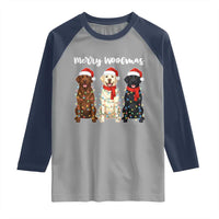 Funny Merry Woofmas Raglan Shirt Labrador Funny Christmas Dog Lover Gift - Wonder Print Shop