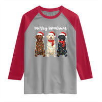 Funny Merry Woofmas Raglan Shirt Labrador Funny Christmas Dog Lover Gift - Wonder Print Shop