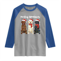 Funny Merry Woofmas Raglan Shirt Labrador Funny Christmas Dog Lover Gift - Wonder Print Shop