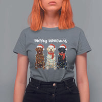 Funny Merry Woofmas T Shirt For Women Labrador Funny Christmas Dog Lover Gift - Wonder Print Shop