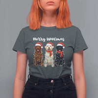 Funny Merry Woofmas T Shirt For Women Labrador Funny Christmas Dog Lover Gift - Wonder Print Shop