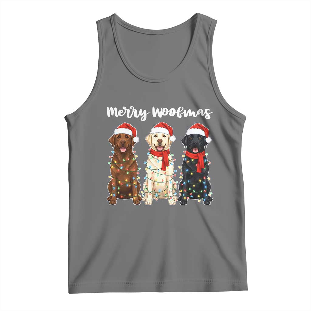 Funny Merry Woofmas Tank Top Labrador Funny Christmas Dog Lover Gift - Wonder Print Shop