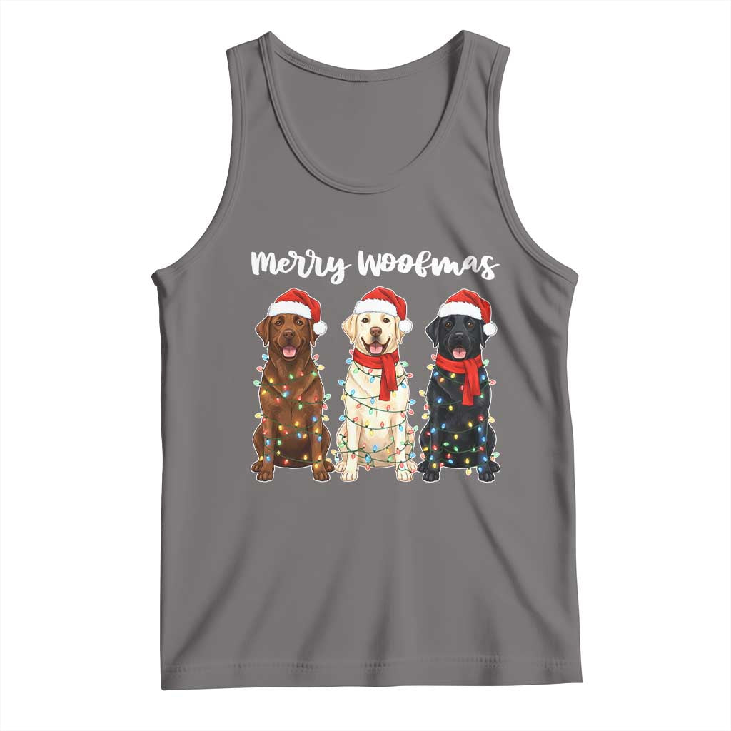 Funny Merry Woofmas Tank Top Labrador Funny Christmas Dog Lover Gift - Wonder Print Shop