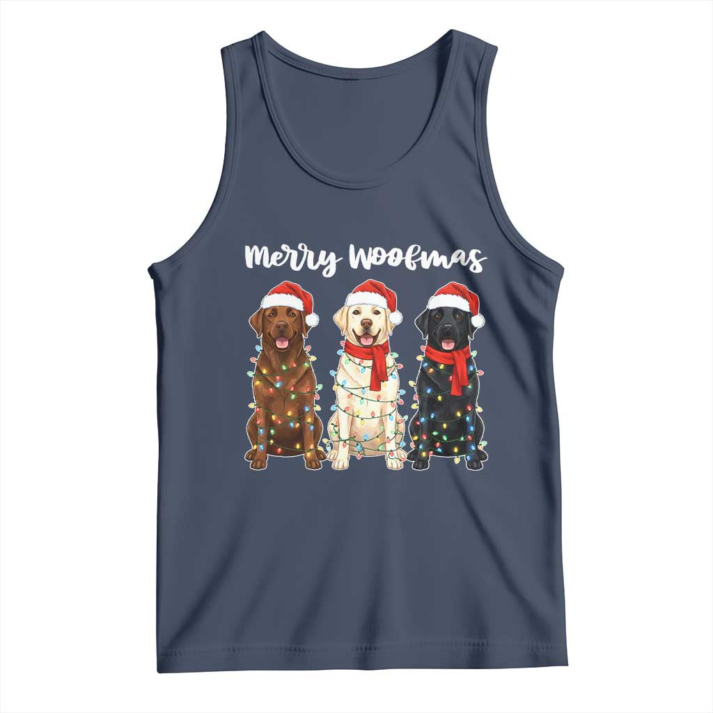 Funny Merry Woofmas Tank Top Labrador Funny Christmas Dog Lover Gift - Wonder Print Shop