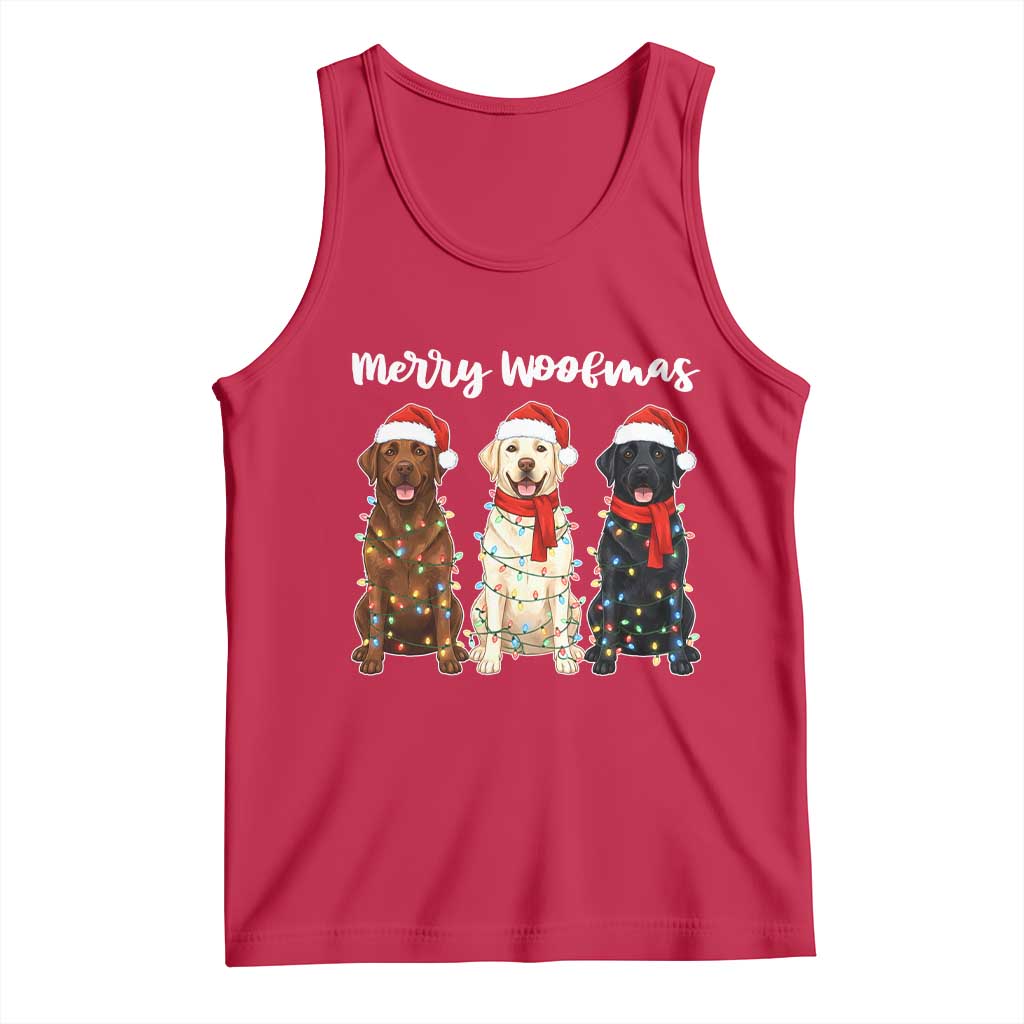Funny Merry Woofmas Tank Top Labrador Funny Christmas Dog Lover Gift - Wonder Print Shop