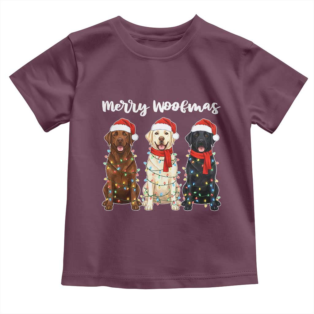 Funny Merry Woofmas Toddler T Shirt Labrador Funny Christmas Dog Lover Gift - Wonder Print Shop