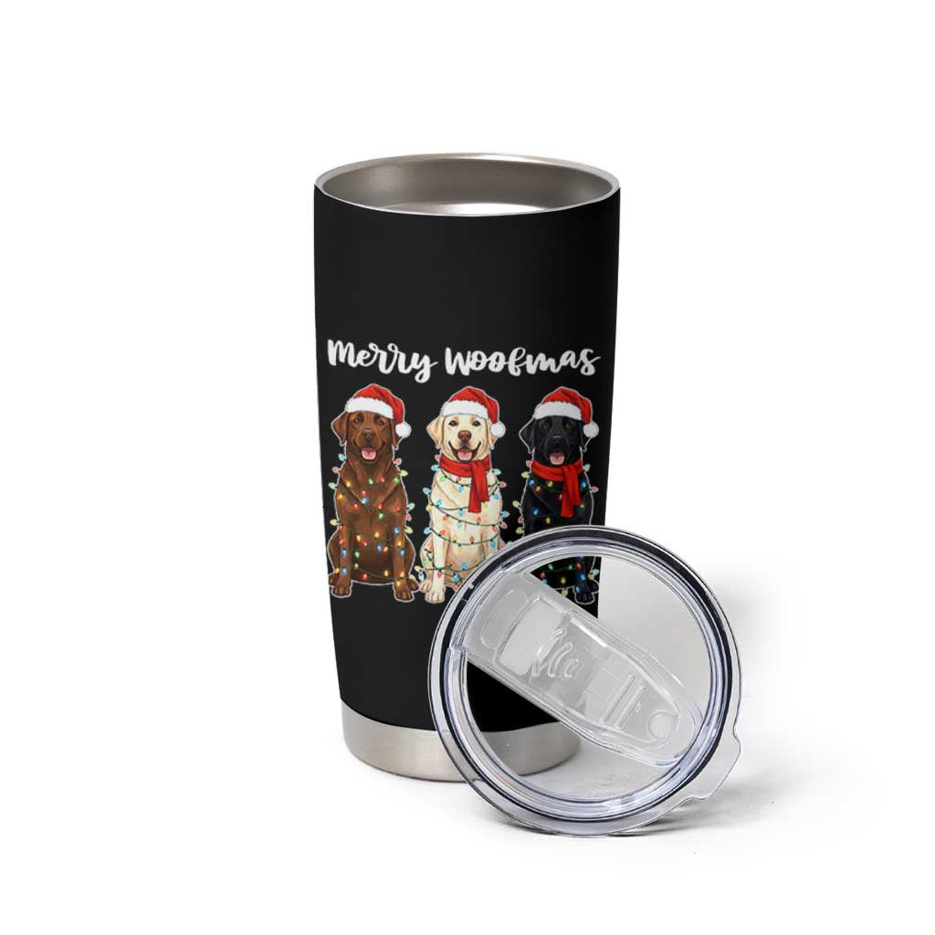 Funny Merry Woofmas Tumbler Cup Labrador Funny Christmas Dog Lover Gift - Wonder Print Shop