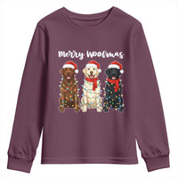 Funny Merry Woofmas Youth Sweatshirt Labrador Funny Christmas Dog Lover Gift - Wonder Print Shop