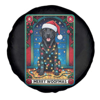 Merry Woofmas Spare Tire Cover Funny Tarot Card Labrador Retriever Christmas Gift - Wonder Print Shop