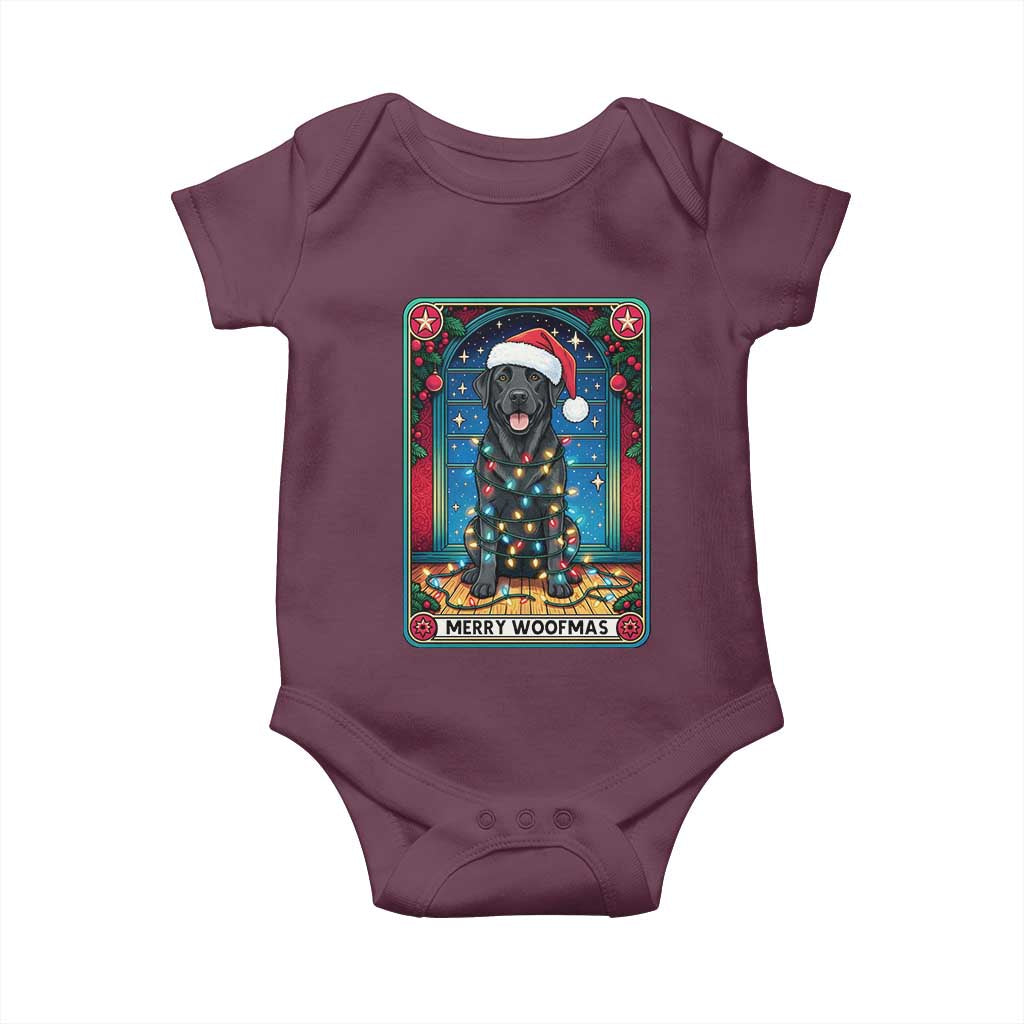Merry Woofmas Baby Onesie Funny Tarot Card Labrador Retriever Christmas Gift - Wonder Print Shop