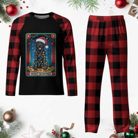 Merry Woofmas Plaid Pajama Set Funny Tarot Card Labrador Retriever Xmas Gift - Wonder Print Shop