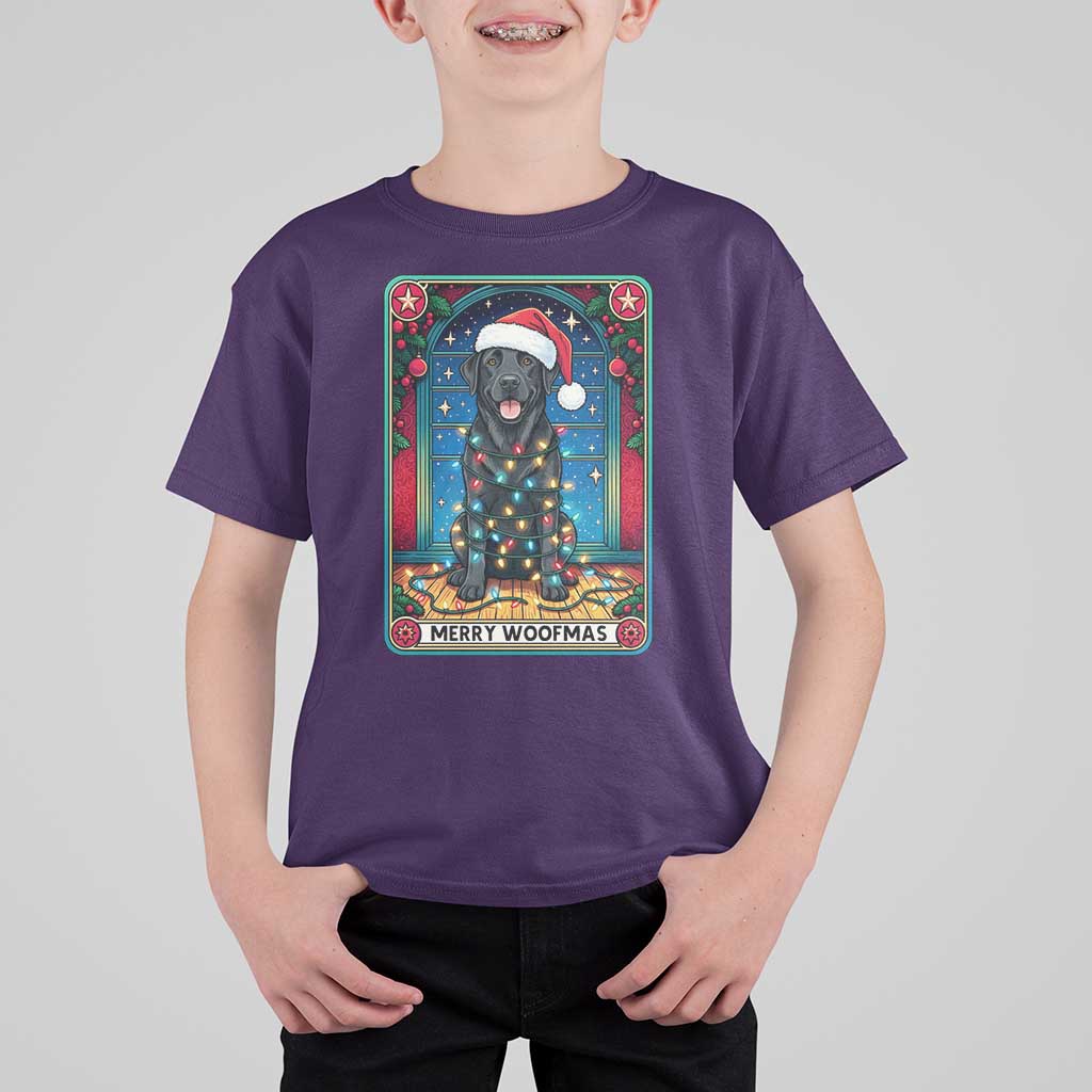 Merry Woofmas T Shirt For Kid Funny Tarot Card Labrador Retriever Christmas Gift - Wonder Print Shop