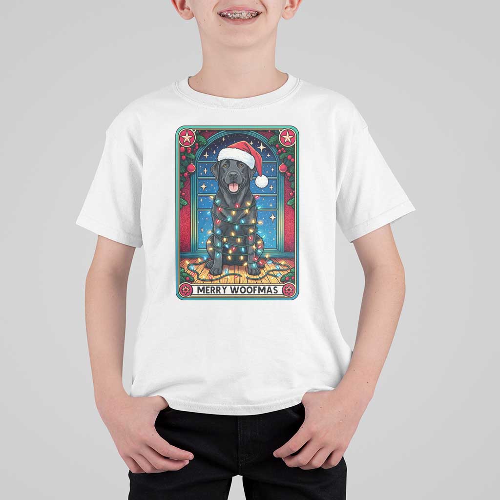 Merry Woofmas T Shirt For Kid Funny Tarot Card Labrador Retriever Christmas Gift - Wonder Print Shop