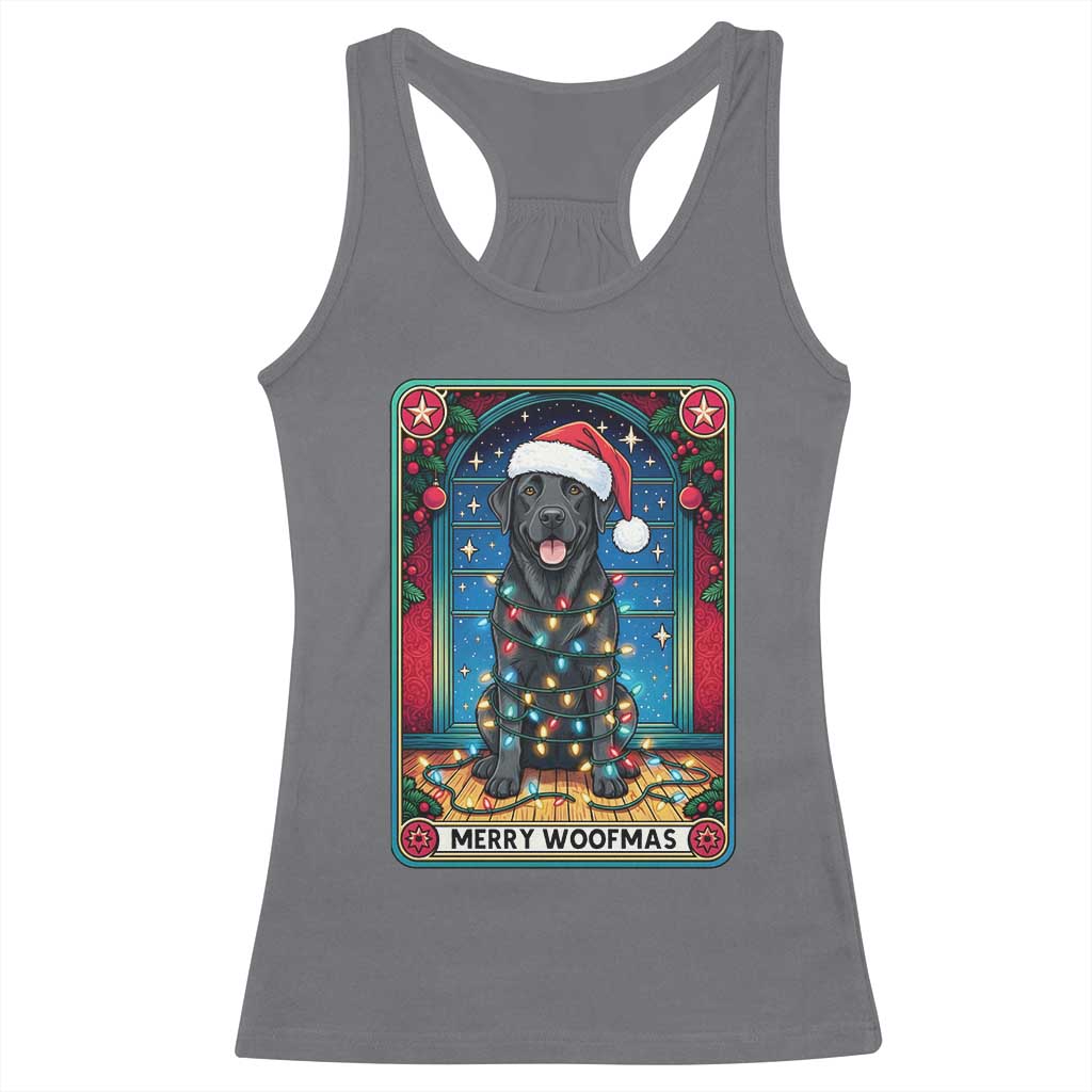 Merry Woofmas Racerback Tank Top Funny Tarot Card Labrador Retriever Christmas Gift - Wonder Print Shop