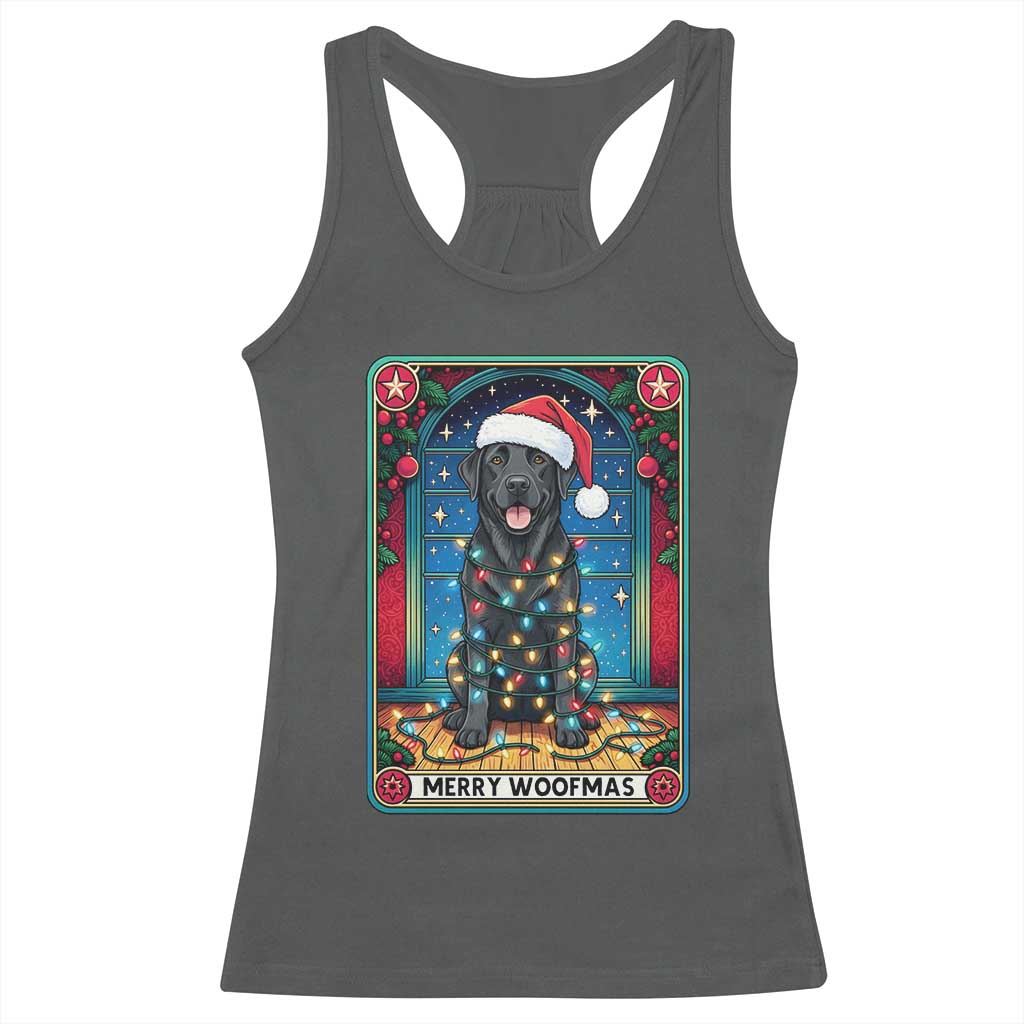 Merry Woofmas Racerback Tank Top Funny Tarot Card Labrador Retriever Christmas Gift - Wonder Print Shop