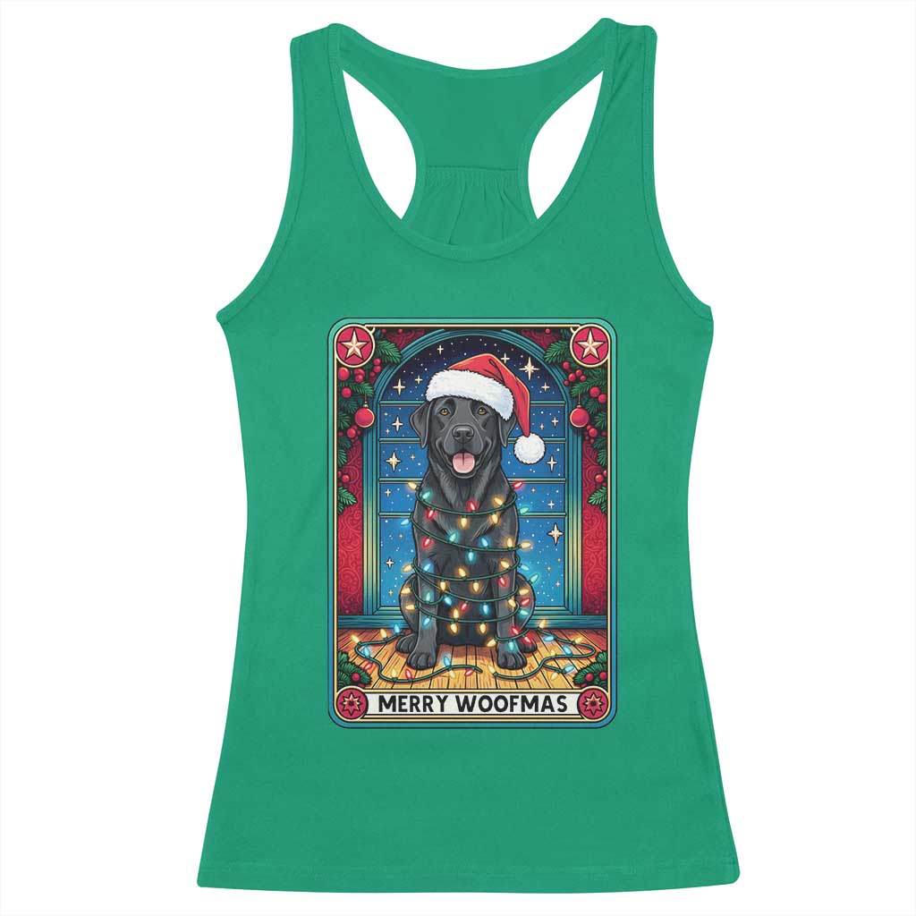 Merry Woofmas Racerback Tank Top Funny Tarot Card Labrador Retriever Christmas Gift - Wonder Print Shop