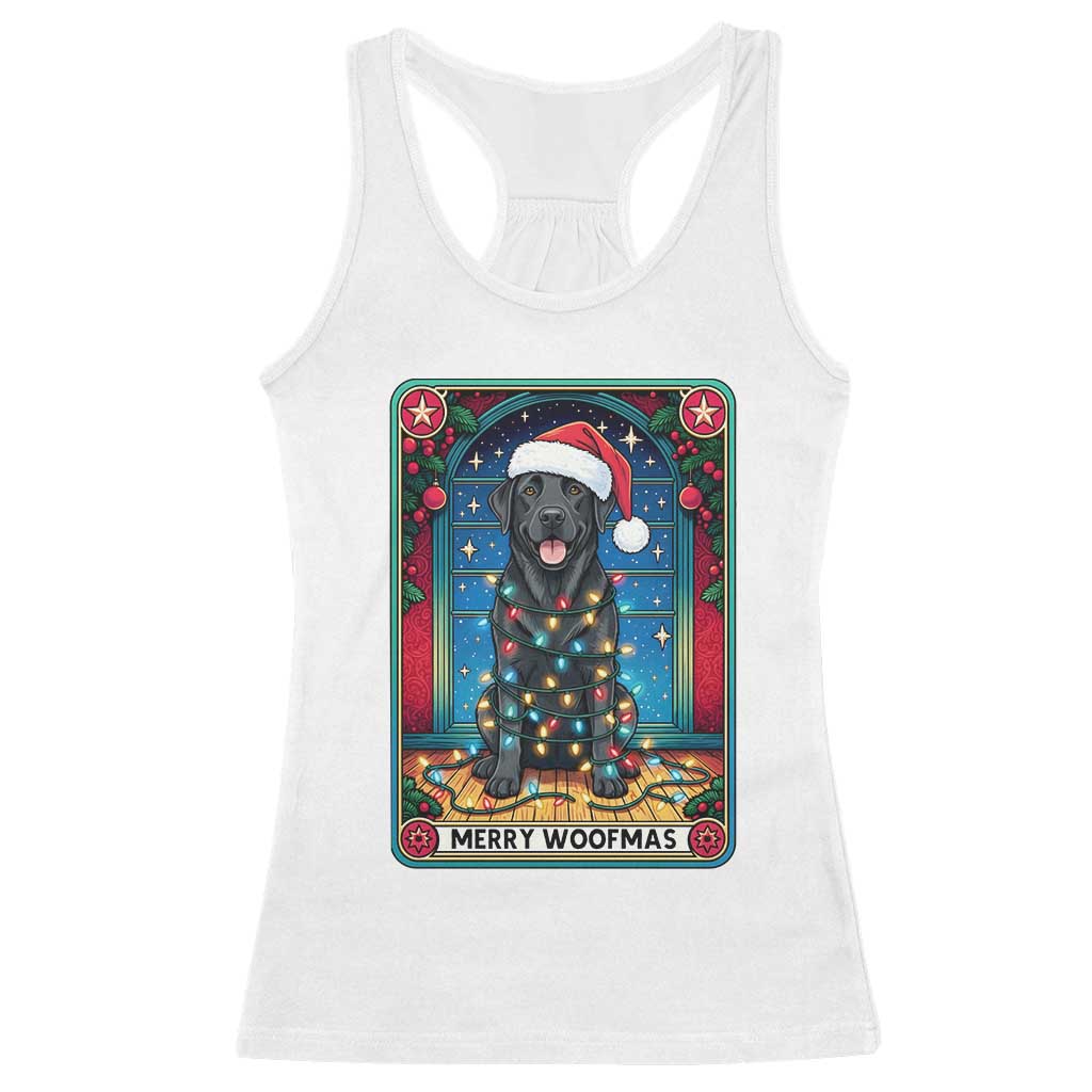 Merry Woofmas Racerback Tank Top Funny Tarot Card Labrador Retriever Christmas Gift - Wonder Print Shop