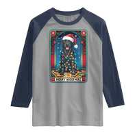 Merry Woofmas Raglan Shirt Funny Tarot Card Labrador Retriever Christmas Gift - Wonder Print Shop