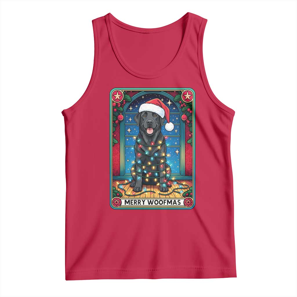 Merry Woofmas Tank Top Funny Tarot Card Labrador Retriever Christmas Gift - Wonder Print Shop
