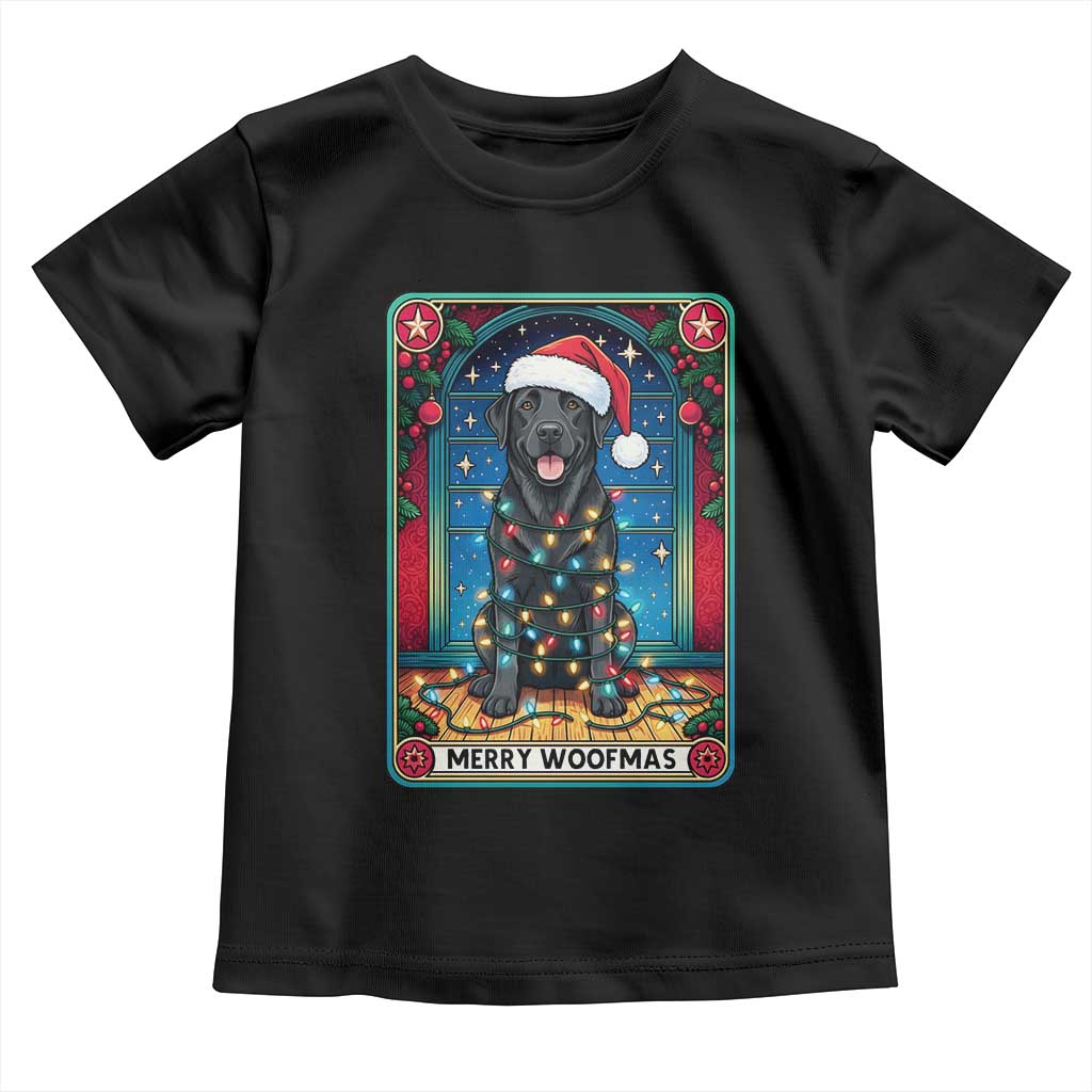 Merry Woofmas Toddler T Shirt Funny Tarot Card Labrador Retriever Christmas Gift - Wonder Print Shop