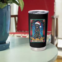 Merry Woofmas Tumbler Cup Funny Tarot Card Labrador Retriever Christmas Gift - Wonder Print Shop