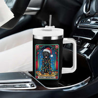 Merry Woofmas Tumbler With Handle Funny Tarot Card Labrador Retriever Christmas Gift - Wonder Print Shop