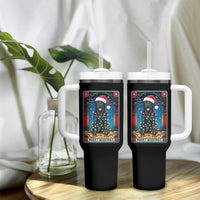 Merry Woofmas Tumbler With Handle Funny Tarot Card Labrador Retriever Christmas Gift - Wonder Print Shop