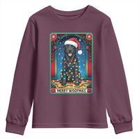 Merry Woofmas Youth Sweatshirt Funny Tarot Card Labrador Retriever Christmas Gift - Wonder Print Shop