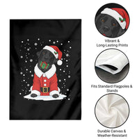 Black Labrador Santa Garden Flag Funny Christmas Dog Lover Gift - Wonder Print Shop
