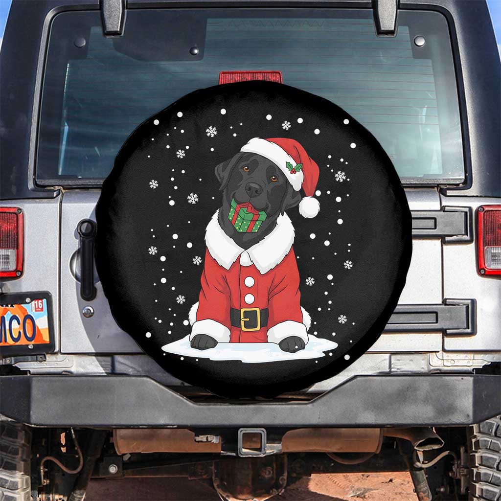 Black Labrador Santa Spare Tire Cover Funny Christmas Dog Lover Gift - Wonder Print Shop