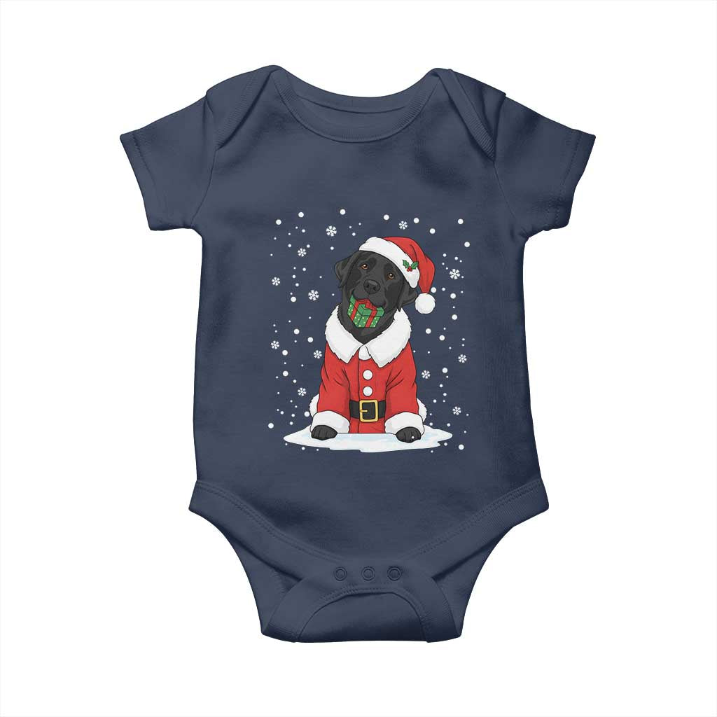 Black Labrador Santa Baby Onesie Funny Christmas Dog Lover Gift - Wonder Print Shop