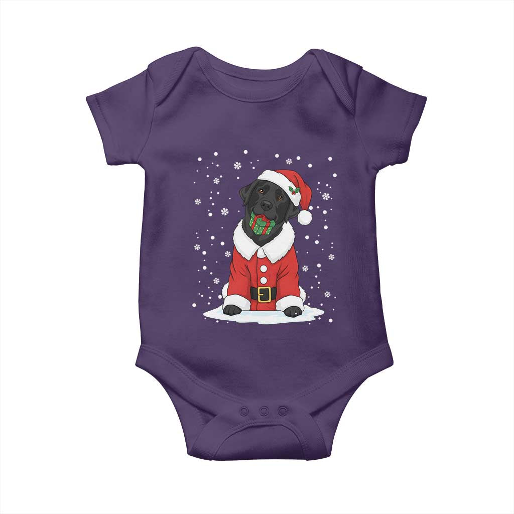 Black Labrador Santa Baby Onesie Funny Christmas Dog Lover Gift - Wonder Print Shop