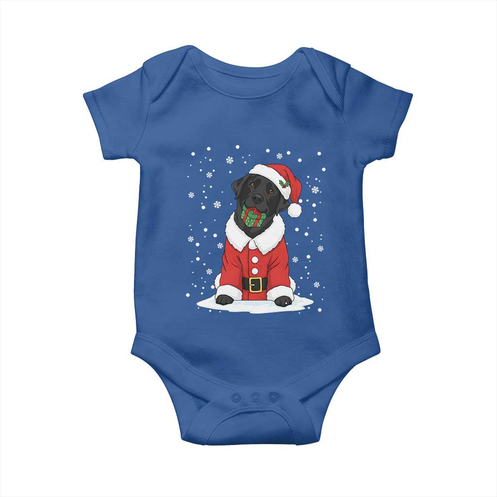 Black Labrador Santa Baby Onesie Funny Christmas Dog Lover Gift - Wonder Print Shop