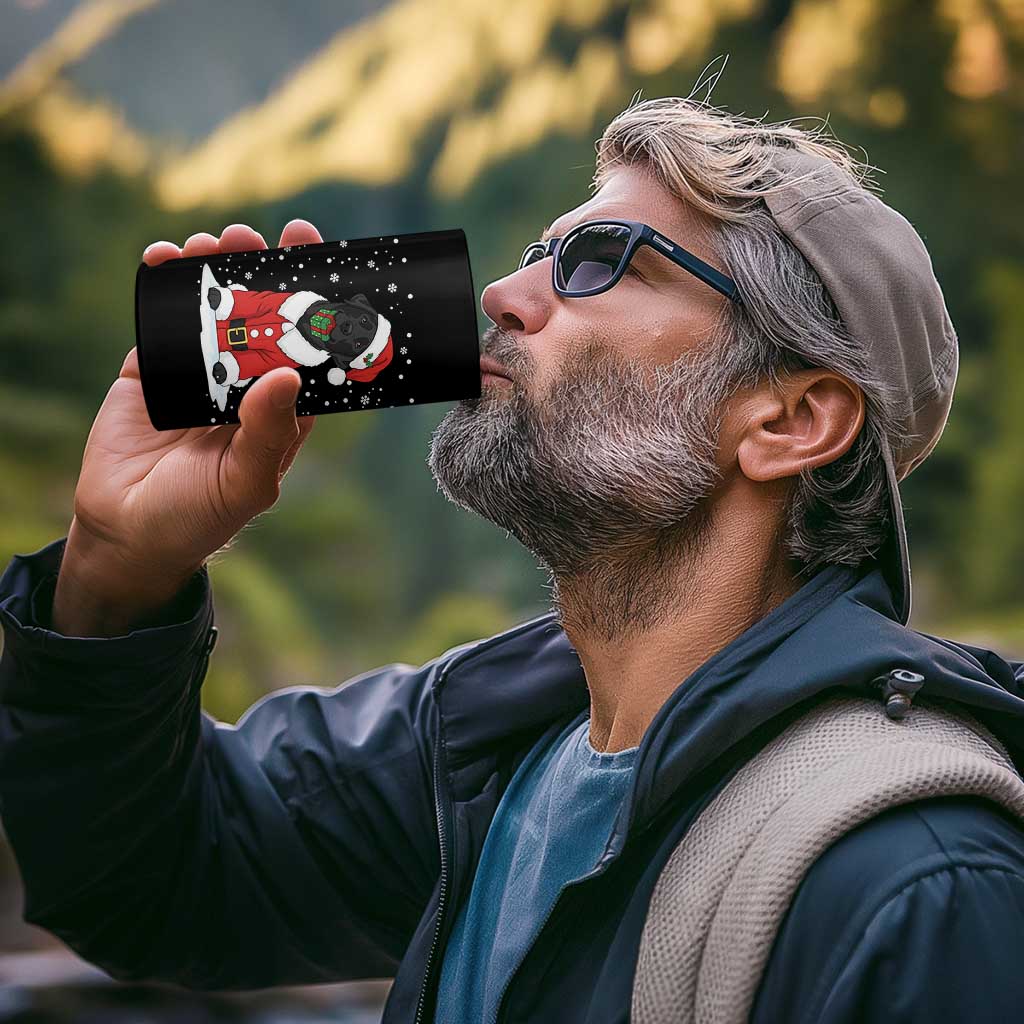 Black Labrador Santa 4 in 1 Can Cooler Tumbler Funny Christmas Dog Lover Gift - Wonder Print Shop