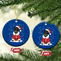 Black Labrador Santa Ceramic Ornament Funny Xmas Dog Lover Gift - Wonder Print Shop