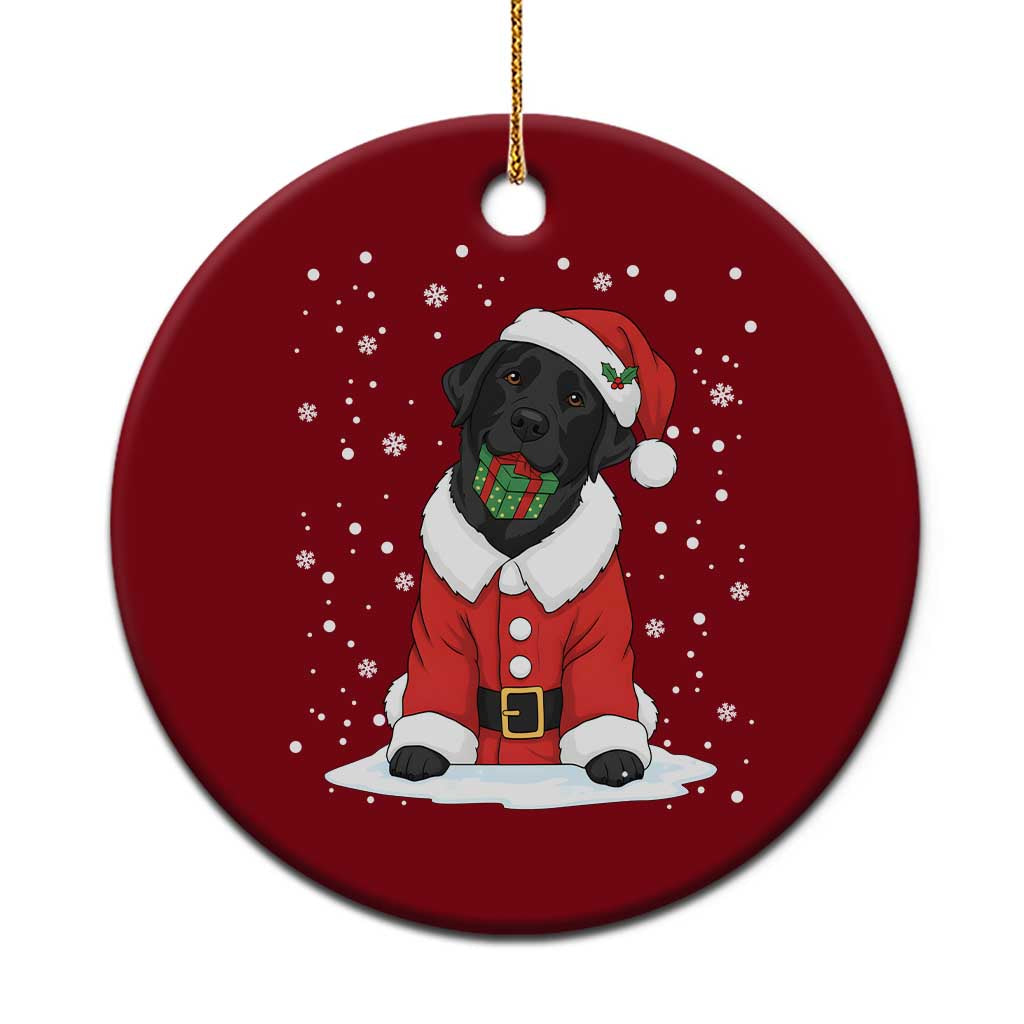 Black Labrador Santa Ceramic Ornament Funny Xmas Dog Lover Gift - Wonder Print Shop
