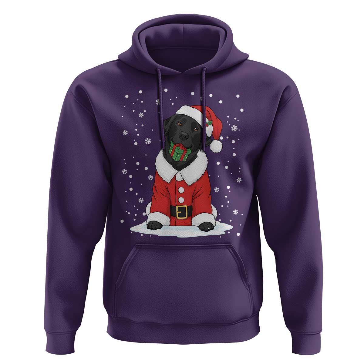 Black Labrador Santa Hoodie Funny Christmas Dog Lover Gift - Wonder Print Shop