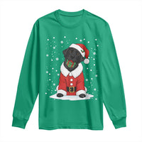 Black Labrador Santa Long Sleeve Shirt Funny Christmas Dog Lover Gift - Wonder Print Shop