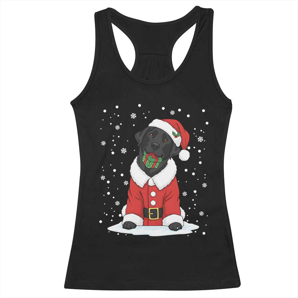 Black Labrador Santa Racerback Tank Top Funny Christmas Dog Lover Gift - Wonder Print Shop