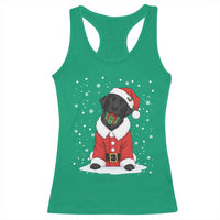 Black Labrador Santa Racerback Tank Top Funny Christmas Dog Lover Gift - Wonder Print Shop