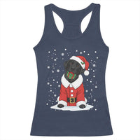 Black Labrador Santa Racerback Tank Top Funny Christmas Dog Lover Gift - Wonder Print Shop