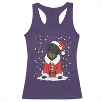 Black Labrador Santa Racerback Tank Top Funny Christmas Dog Lover Gift - Wonder Print Shop