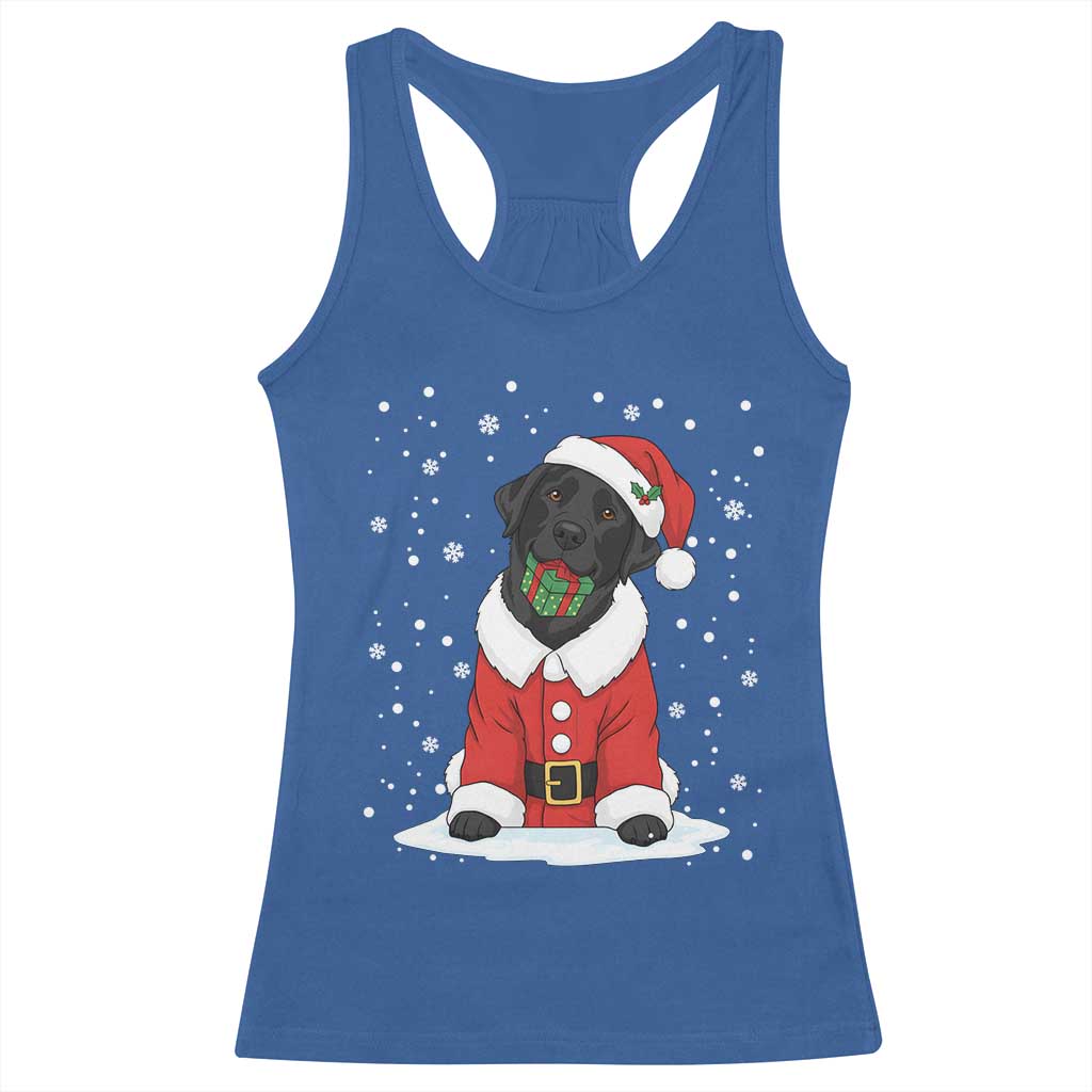 Black Labrador Santa Racerback Tank Top Funny Christmas Dog Lover Gift - Wonder Print Shop
