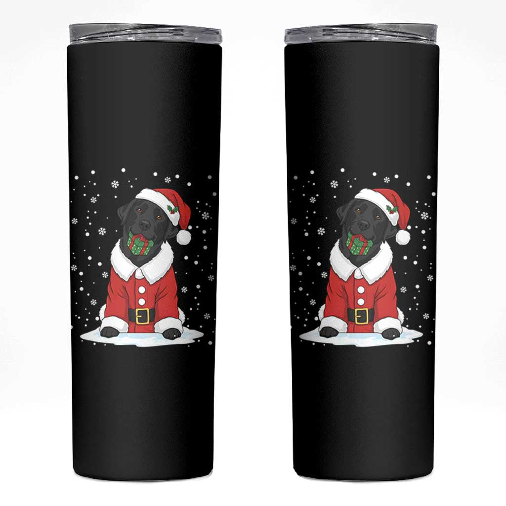 Black Labrador Santa Skinny Tumbler Funny Christmas Dog Lover Gift - Wonder Print Shop